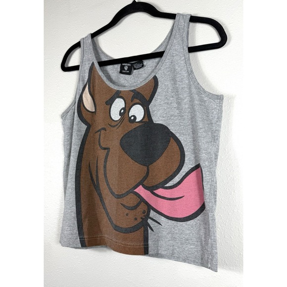 Vintage Scooby Doo Warner Brothers Crop Top Tank‎ Grey Ladies Size Medium - Picture 6 of 7